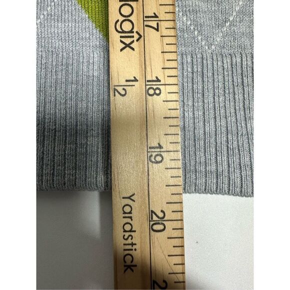 L.O.G.G. By H&M Gray Argyle Sweater Multi-color Casual Cotton Blend Size 9-10Y - Picture 8 of 11